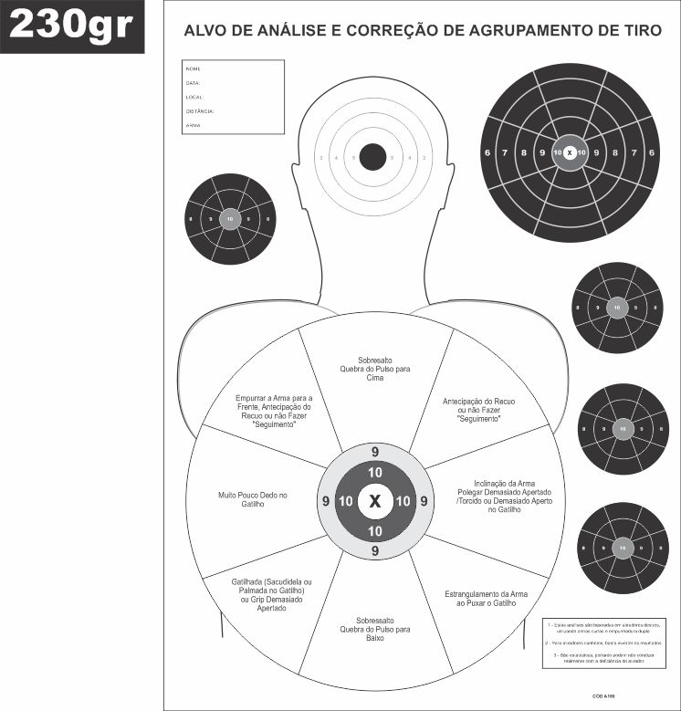 Alvo Análise e Correção de Tiro  A180